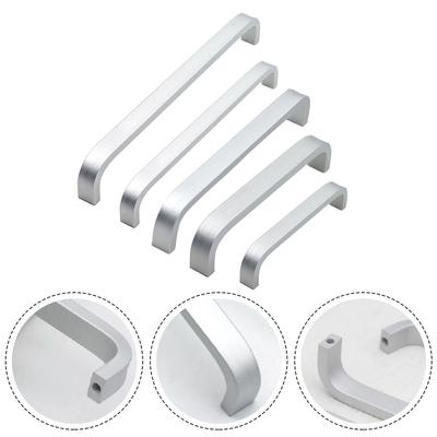 Hardware Türgriff Küchenknöpfe Silber Weltraum-Aluminium