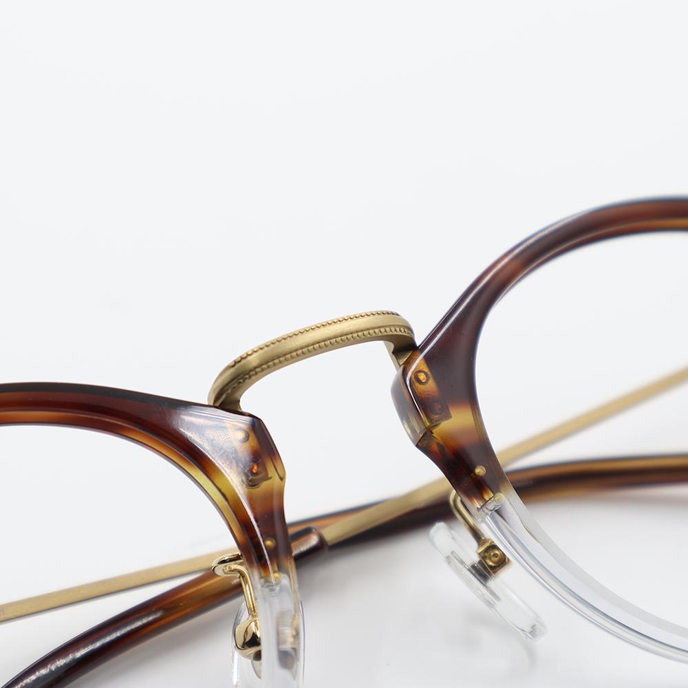 Alloaiweeo [Alo:Ctzen] Venezia Classic Combination Eyeglass Frame Ci9712B 1814G Two-Tone Brown Clear/Gold