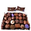 Twin/Full/Queen Size Cute 3D Food-Printed Down Quilt Cover & Pillowcase Bedding Set with Dessert Doughnut Pattern