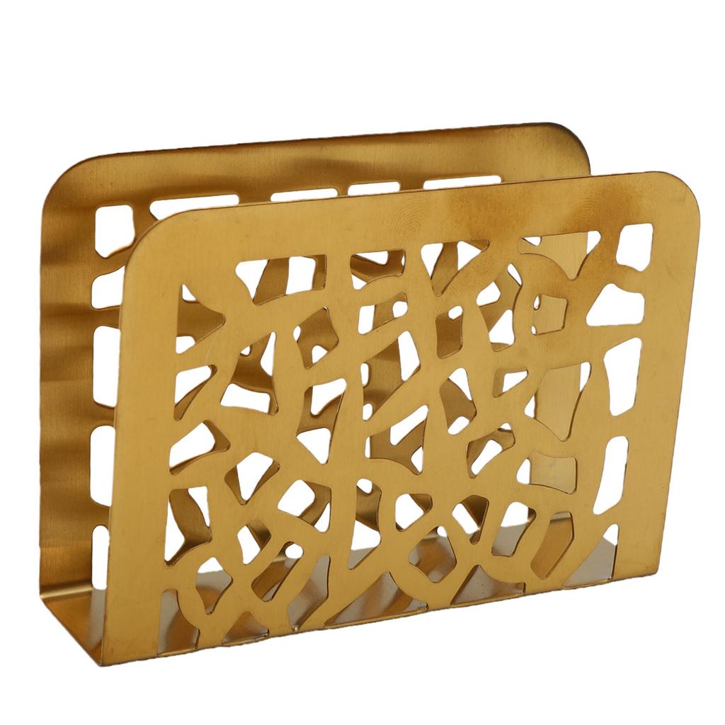 Tabletop Napkin Holder Stainless Steel Hollowed Metal Paper Napkin Holder Tissue Dispenser for Kitchen Countertop Bar