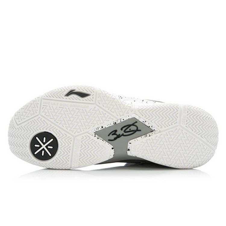 Li Ning WOW 3 Trendy Cushioning Slip Resistant Mid Top Basketball Shoes Unisex Gray Black Lightweight Version ABAK031-1