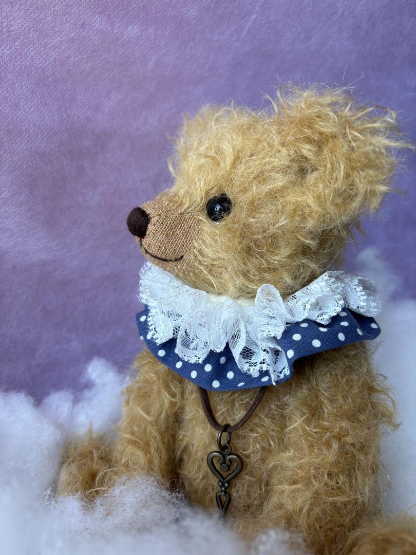 

[USED] Latin Mohair Teddy Bear with Polka Dot Ruffles