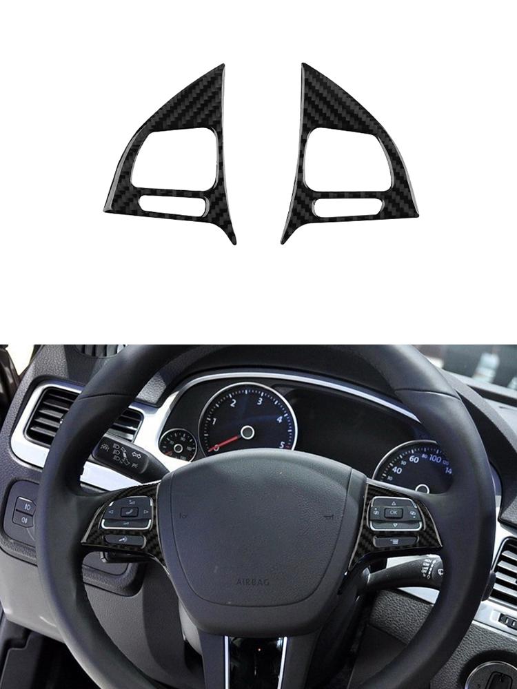 For Volkswagen VW Touareg 2011-2015 Car Carbon Fiber Sticker Version LHD Gear Shift Panel Interior Center control panel door