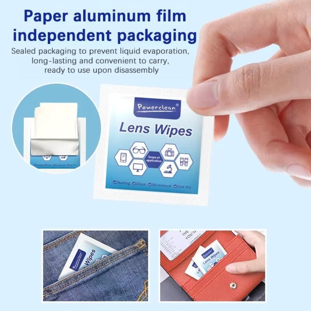 100Pcs/Box Disposable Glasses Cleaner Wet Wipe Anit-fog Anti-Fog Lens Wipes Glasses Anti Fog Wipe