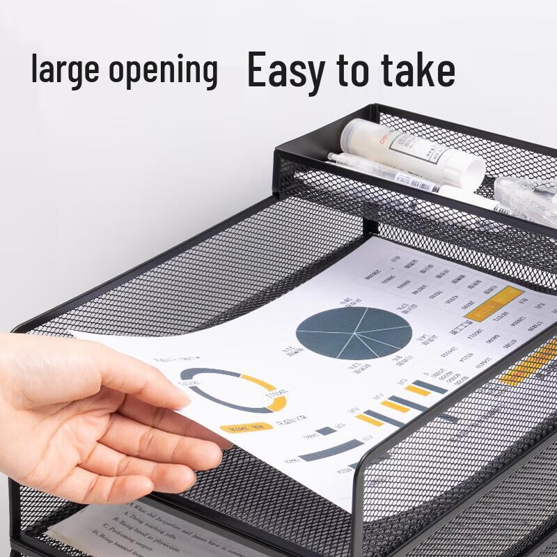 Deli 3-Tier Vertical Metal File Organizer