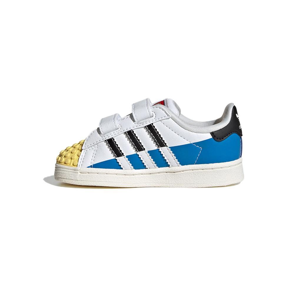 Adidas LEGO x Superstar CF I White Blue Yellow Baby Sneakers Footwear-White Core-Black Bright-Blue IF2913