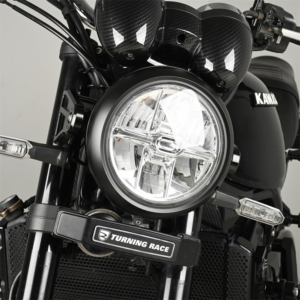 HARDREV Headlight Rim Cover for Kawasaki Z900RS and W800 Headlamp Rim Fairing Cover for Z900RS SE CAFE 2021 2022 Accessories (2018-2024) (2020-2024)