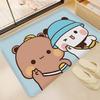 Bubu And Dudu Cute Cartoon Kitchen Mat Washable Non-Slip Living Room Sofa Chairs Area Mat Kitchen Toilet Rug