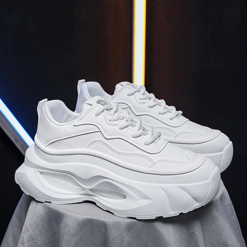 2025 summer new ins men's shoes trendy shoes casual board shoes little white shoes versatile thick-soled heightening sports dad shoes