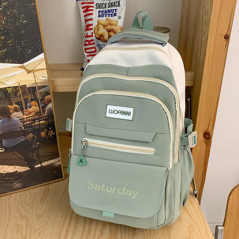 Primary School Girl College Student Junior High School Student High School Boy Backpack Letter Backpack