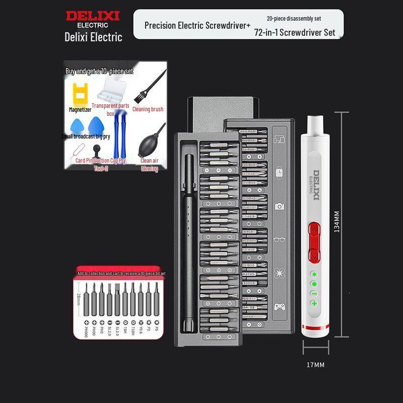 Rechargeable Multifunctional Mini Electric Screwdriver Set with Lithium Battery