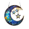 Moon Suncatcher Hanging Decoration Moon Star Lantern Stained Glass 2D