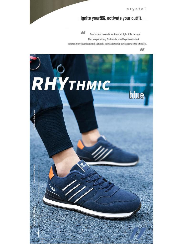 Double Star Men's Genuine Leather Running Shoes - All-match, Non-slip, Soft Sole, Shock Absorbing Forrest Gump Sneakers