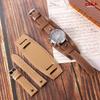 Leather Watch Strap 20mm 22mm 24mm with Mat Strap Retro Style Design Black Brown Men Women Bracelet Universal Business Wristband
