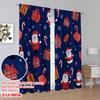 2pcs,2D plane printing Creative Curtains Christmas Cute Santas Gifts (4) Polyester (without rod) Decorations Inside for Bedroom,