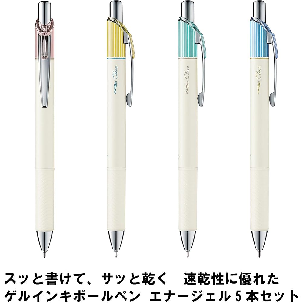 Pentel Ballpoint Pen Gel Ink Gel Crena 0.5mm BLN75L4STAMZ Black 4