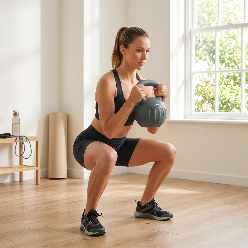 Kettlebell For Strength Training Kettle Bell With Non Slip Handle 10 Kg Grey