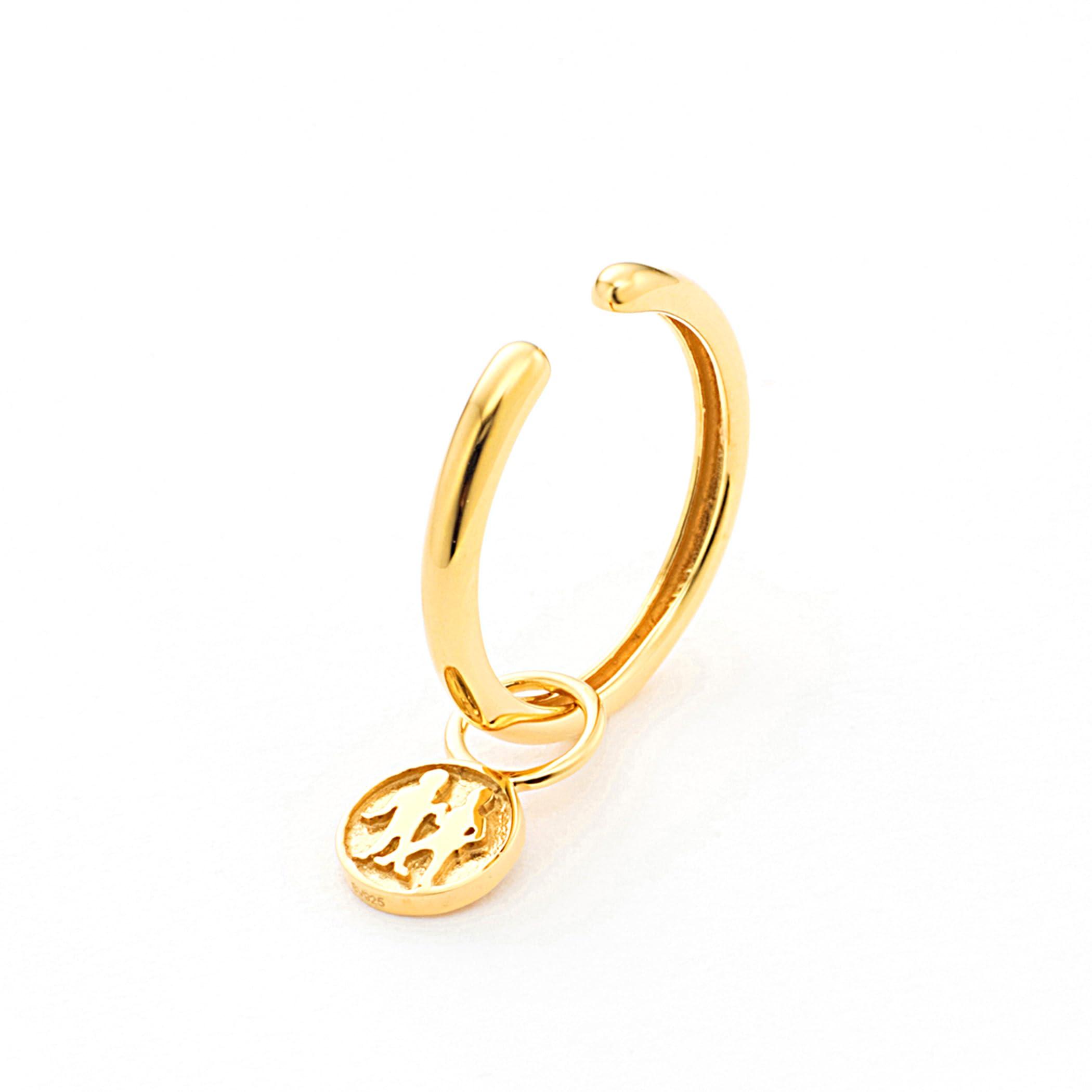 

ESTELLE Ear Silver with Yellow Gold Plating Earring [ESTELLE] [Official] [WEB Exclusive] Women s Cuff, Single (Gemini) 0291-0428-0019-0000