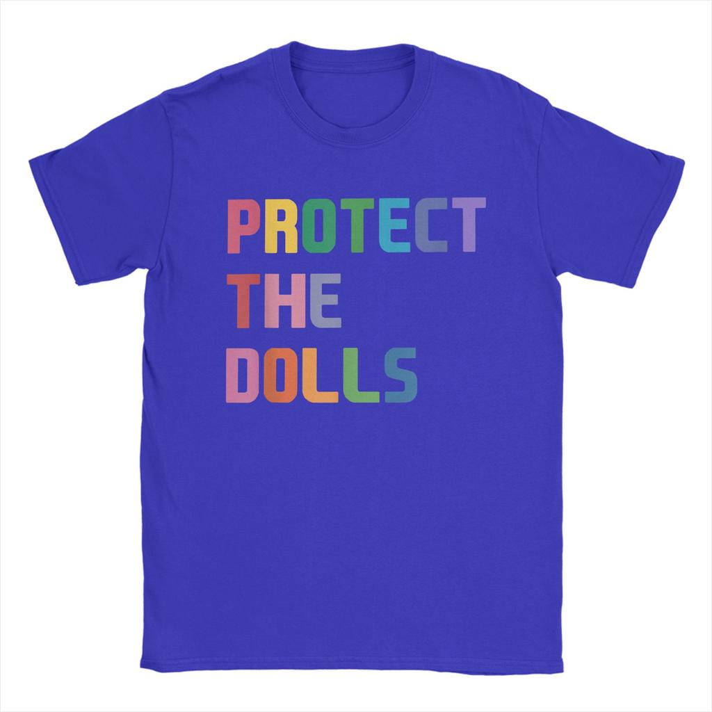 Protect The Dolls Quote Men's T Shirts Trans Women Solidairity Vintage Tee Short Sleeve T-Shirts Pure Cotton Gift Idea Clothing