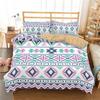 Geometric Bedding Set Bohemian Style Microfiber Abstract Pattern Print Duvet Cover With Pillowcases Teens Adults Bedroom Decor