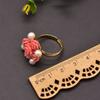 Pearl Ring Niche Retro High-end Flower Light Luxury Niche Ring Cool Style Elegant Accessory