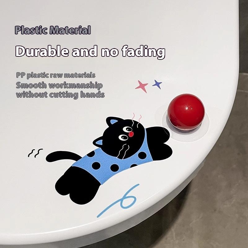 Cat Shaped Handheld Toilet Seat Cover Opener Ball Design Lid Lifter For Bathroom Hygienic Tool