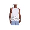 Under Armour Baseline Casual Sports Breathable Round Neck Loose Tank Top Men Tops White 1361899-100