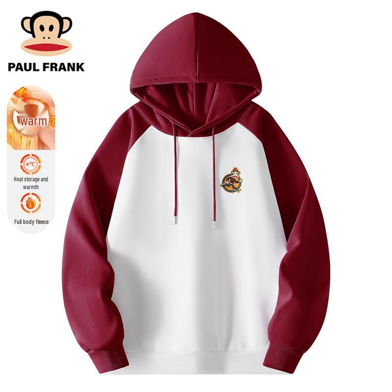 Paul Frank Men's Winter Warm Raglan Patchwork Sweatshirt