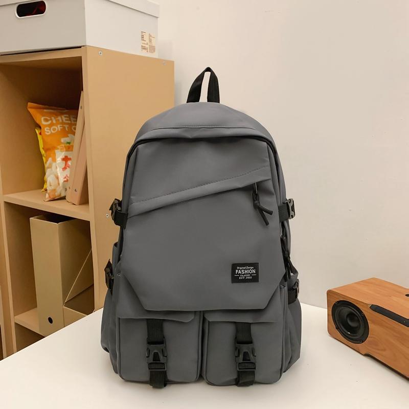 Damen Rucksack im Campus-Stil, einfarbig, für Männer, große Kapazität, Schultasche für Schüler