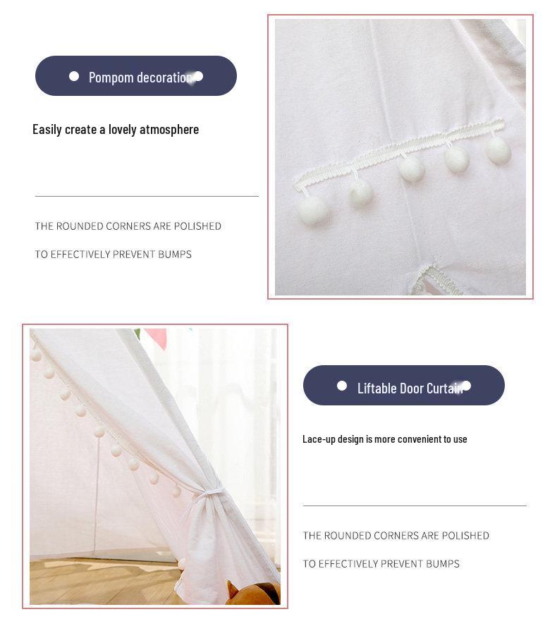 Children's Indoor Tent: Princess & Indian Playhouse for Kids