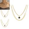 Trendsetting Gold Layered Necklace For Women Creative Smiley Face Chain Design