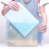 Deli 5505 A4 Snap Button Transparent File Folders