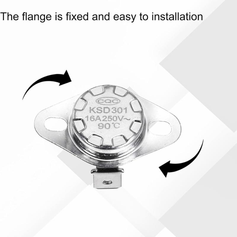 Thermals Cutoff Switches 90 Celsius 250V 16A Normally Closed Configuration Simple Operation for Home Appliances