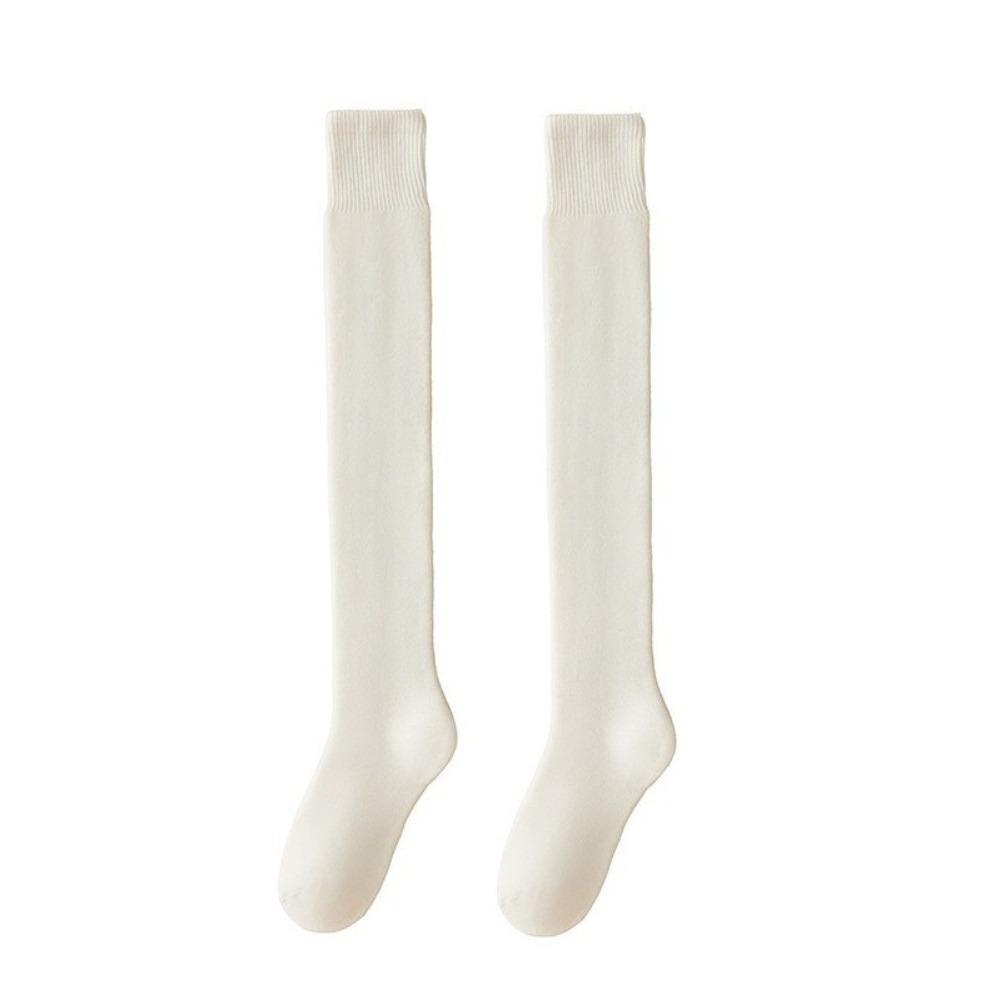 Anti-pilling Winter Warm Thigh-high Socks Seamless Compression Sock New Plush Knee Socks  Winter