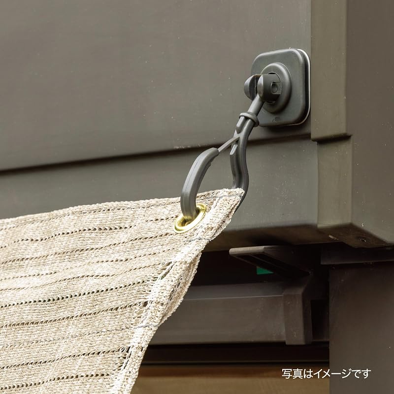 Takasho Sunshade Mounting Hardware, Magnetic Hooks (Set of 2), Bronze, for Metal Shades, Magnetic Fasteners, 2kg Load Capacity, Neodymium Magnets,