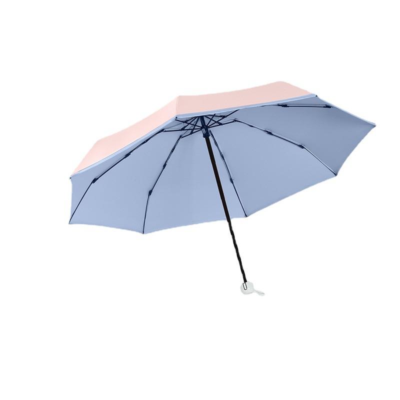 New creative color matching 50% umbrella vinyl sunscreen parasol weather and rain sun umbrella folding portable pocket umbrella