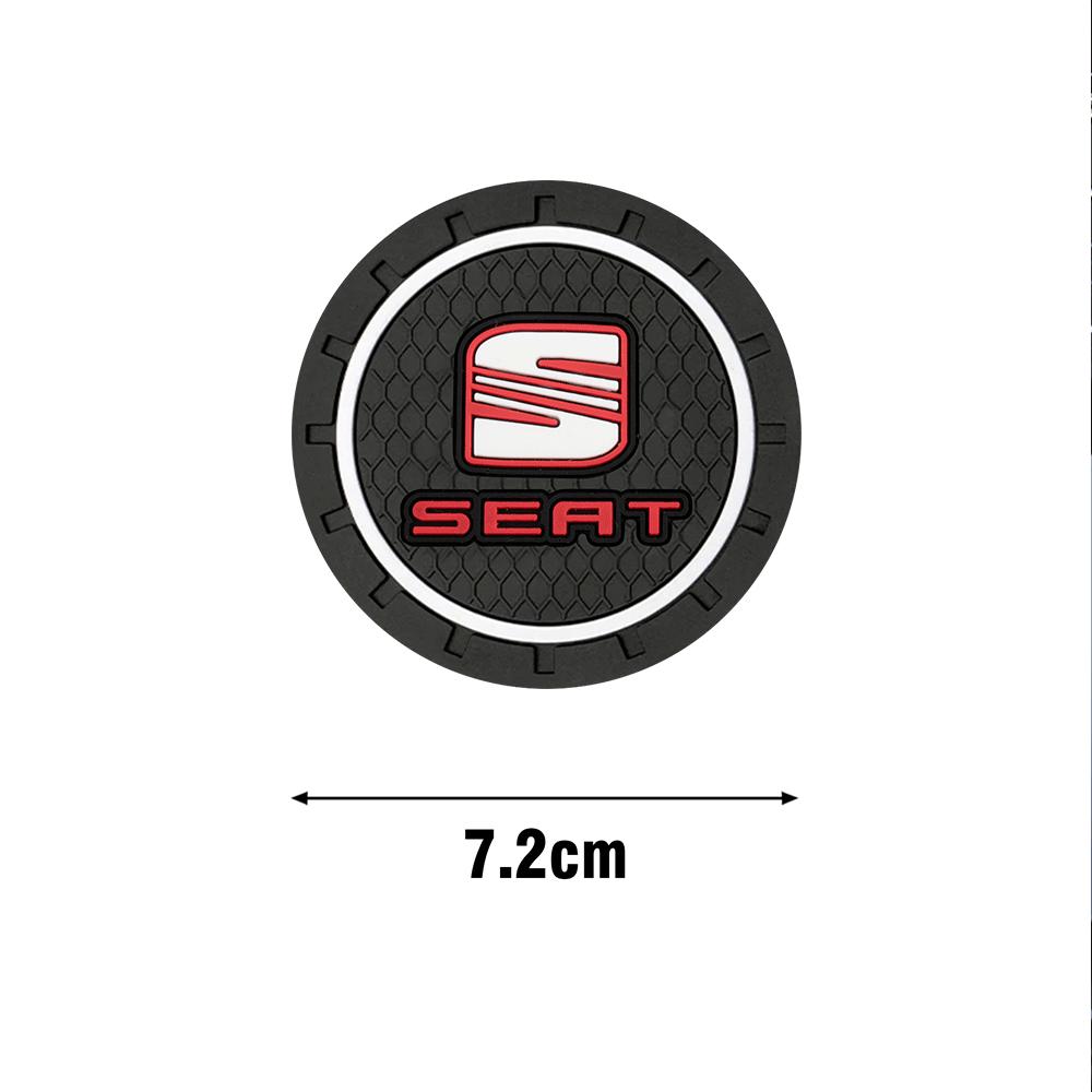 Für Seat Leon 5f Ibiza Arosa Ateca Altea FR Arona Cupra Toledo 1/2 Stück Auto Anti-Rutsch Silikon Pad Getränkehalter Becherhalter Untersetzer