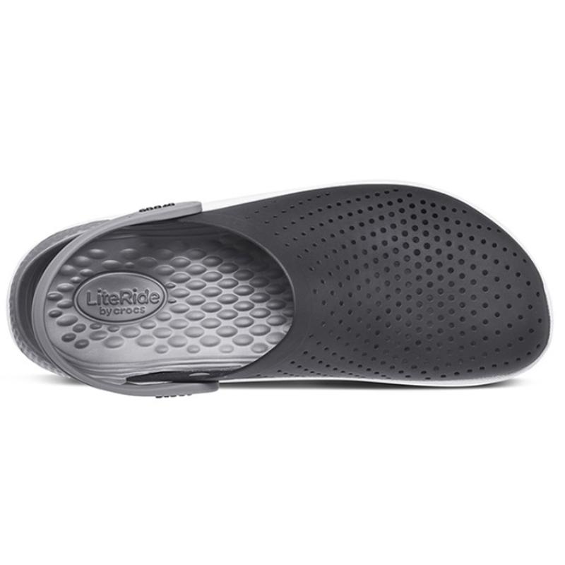Crocs LiteRide Shoe Sandals Black Smoke Grey Unisex