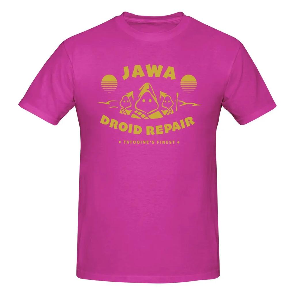 Men's T-Shirts Disney Star Wars Funny 100% Cotton Tees Short Sleeve Jawa Droid Repair Tatooine's Finest T Shirt Clothes Printed