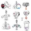 925 Silver Robot Charms Pendant sea turtle Moon Bead Fit Bracelet For Women DIY Fashion Jewelry Elegant Gift