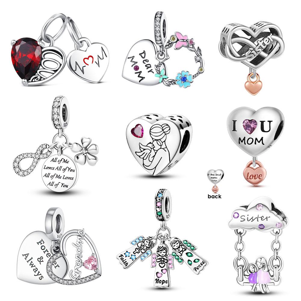 925 Silver Robot Charms Pendant sea turtle Moon Bead Fit Bracelet For Women DIY Fashion Jewelry Elegant Gift