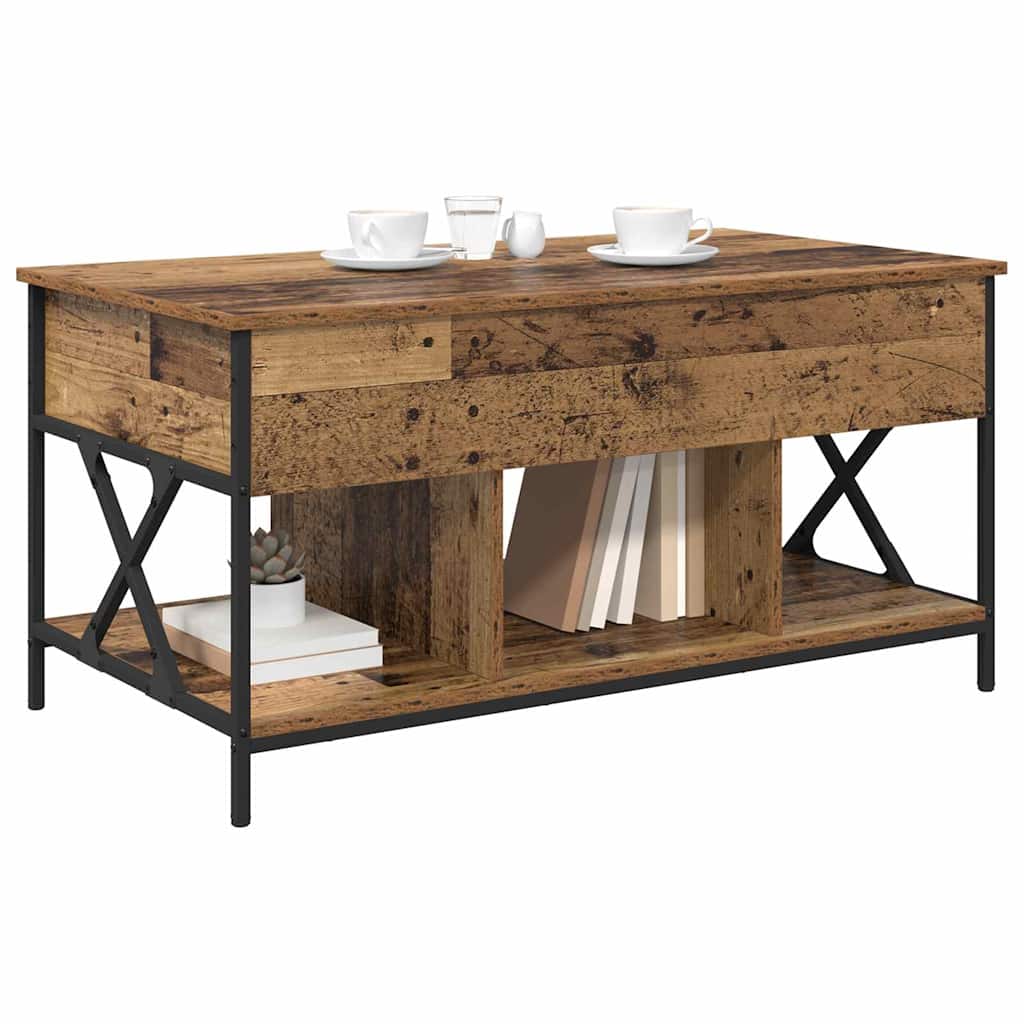Coffee Table Reclaimed Wood 100 x 55 x 48.5 cm Wood Based Panel