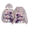 Children Girls And Boys Fashion Jacket Casual Printed Long-sleeved Hooded Cardigan Sweatshirts