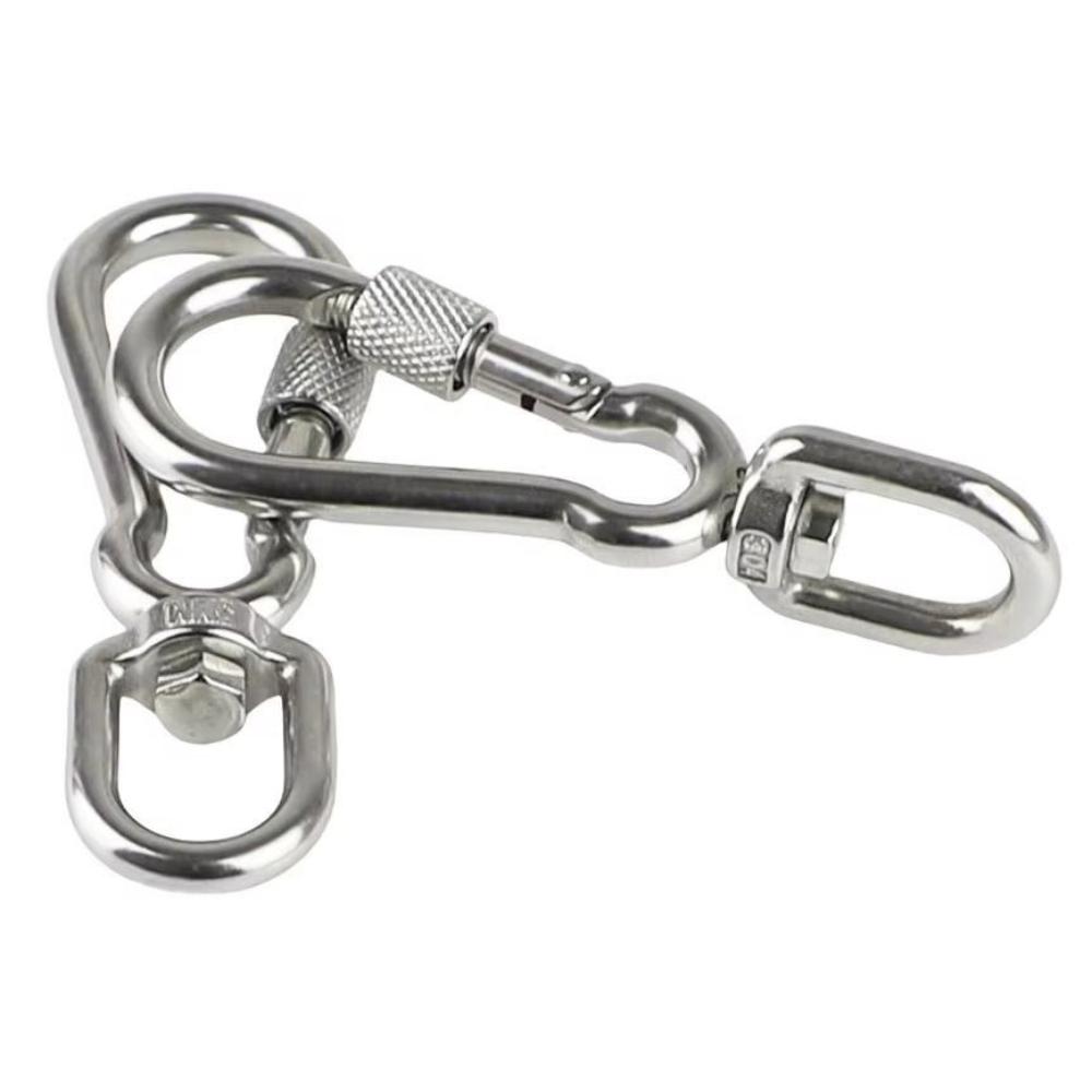 2Pcs 304 Stainless Steel Dog Leashes Clasp Multipurpose Pet Leash Buckle  for Dog Walking