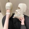 Plateau Damenschuhe Mode Damen Leder Slipper 10cm Mary Jane Schuhe für Damen Lolita Schuhe Neue Damen Sandalen Zapatos Mujer