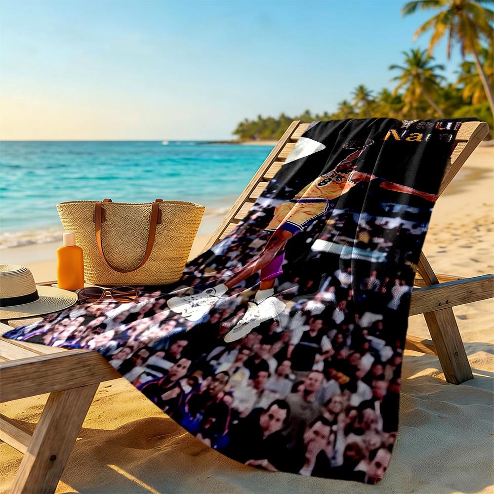 Kobe Personalized Text Beach Towel Quickdry Soft Microfiber For Beach Bathroom Outdoor Swimming Pool Camping Picnic Yoga Diving Vacation Accessories