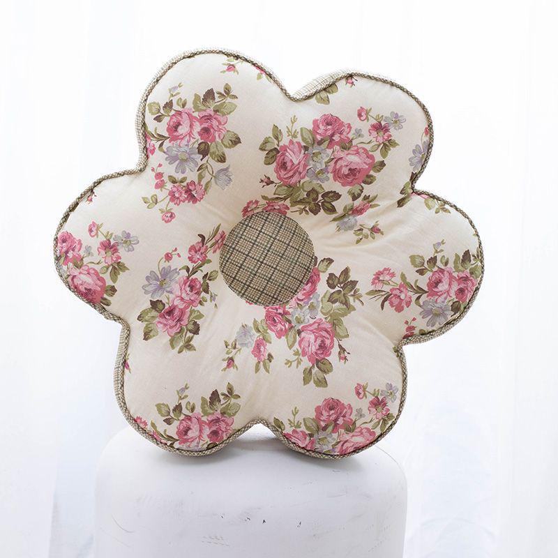 Korejský polštářek s květinami švestky: Celobavlníkový polštářek na zdřímnutí do kanceláře a ložnice