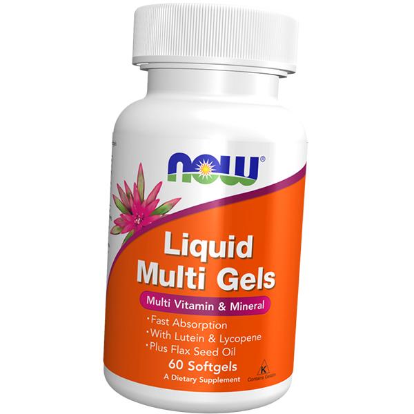 

Мультивітаміни та Мінерали, Liquid Multi Gels, Now Foods 60гелкапс (36128426) 180softgels
