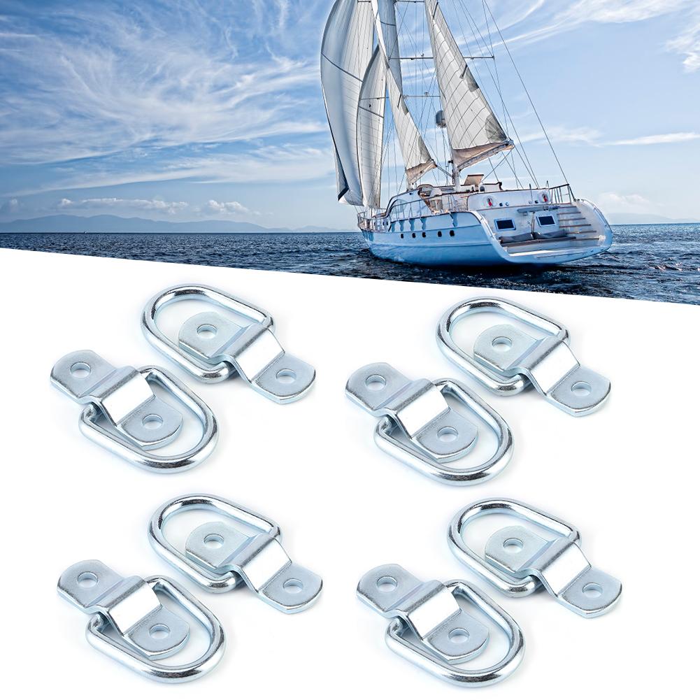 8Pcs Tie Down D Ring Load Anchor Forged Lashing Ring for Truck Trailers Boats