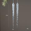 New Crystal Clear Christmas Tree Ornaments Acrylic Glitter Party Holiday Decor Transparent Hanging Icicle Decorations